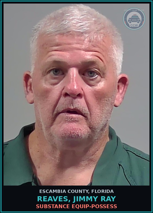 Booking mugshot of REAVES, JIMMY RAY in Escambia County
