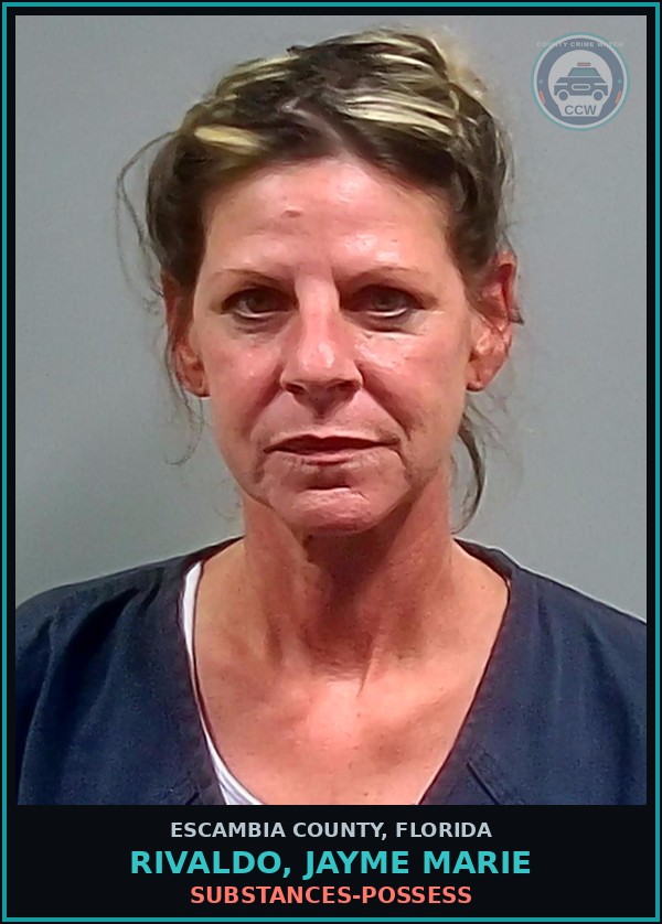 Booking mugshot of RIVALDO, JAYME MARIE in Escambia County