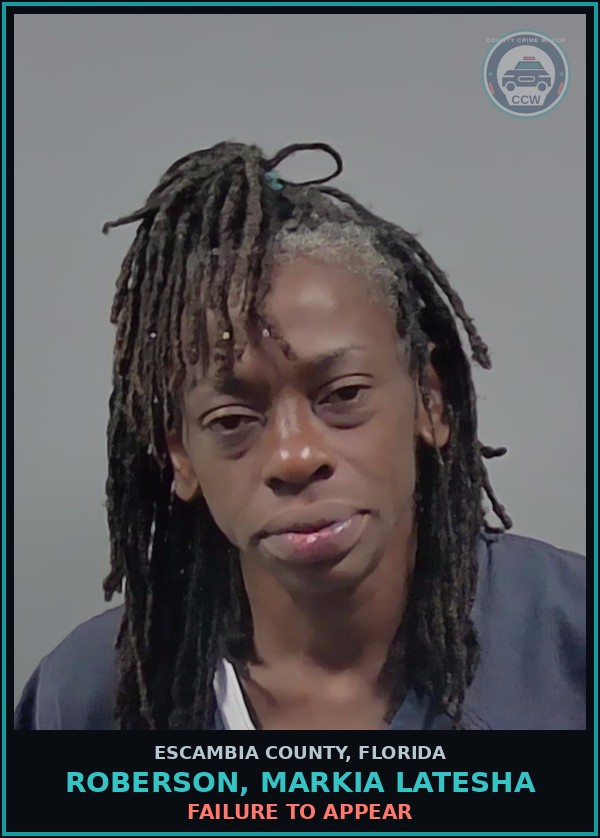 Booking mugshot of ROBERSON, MARKIA LATESHA in Escambia County