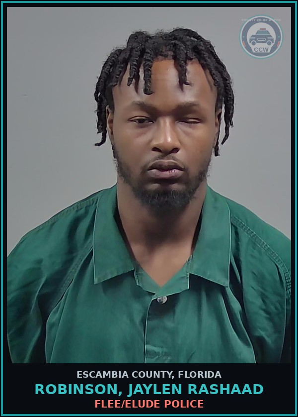 Booking mugshot of ROBINSON, JAYLEN RASHAAD in Escambia County