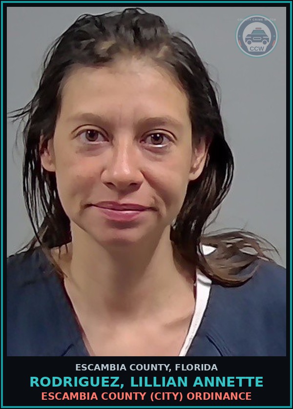 Booking mugshot of RODRIGUEZ, LILLIAN ANNETTE in Escambia County