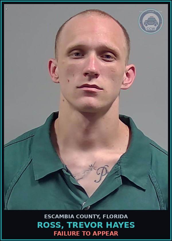 Booking mugshot of ROSS, TREVOR HAYES in Escambia County