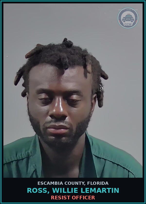 Booking mugshot of ROSS, WILLIE LEMARTIN in Escambia County