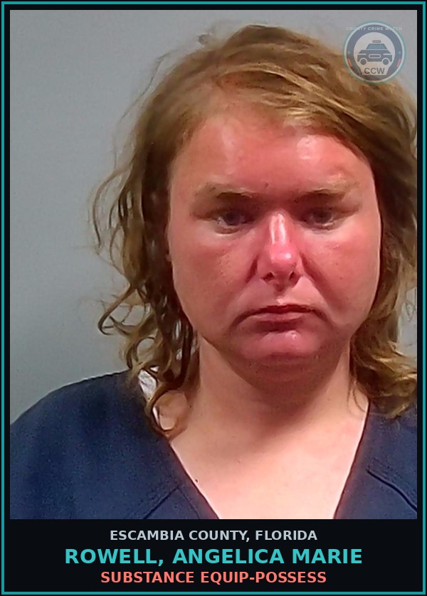Booking mugshot of ROWELL, ANGELICA MARIE in Escambia County