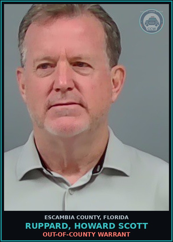 Booking mugshot of RUPPARD, HOWARD SCOTT in Escambia County