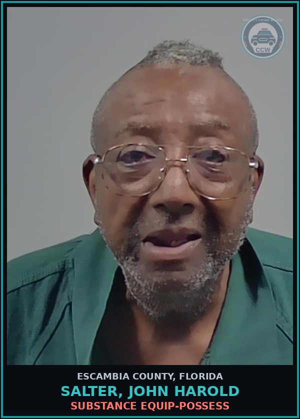 Booking mugshot of SALTER, JOHN HAROLD in Escambia County