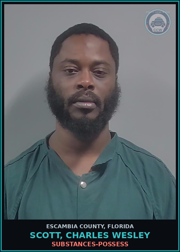 Booking mugshot of SCOTT, CHARLES WESLEY in Escambia County