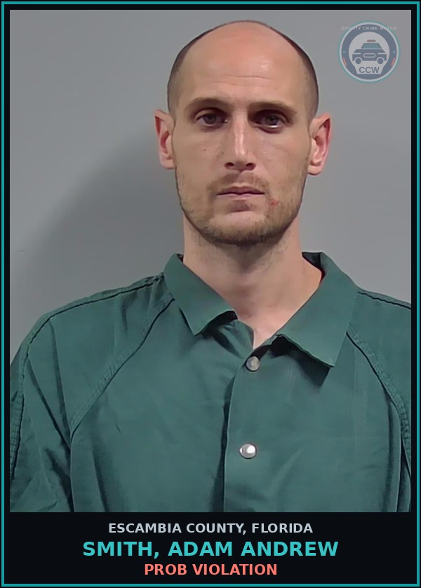 Booking mugshot of SMITH, ADAM ANDREW in Escambia County