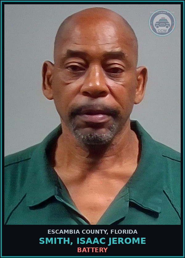 Booking mugshot of SMITH, ISAAC JEROME in Escambia County