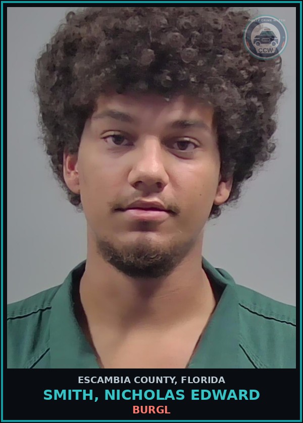 Booking mugshot of SMITH, NICHOLAS EDWARD in Escambia County