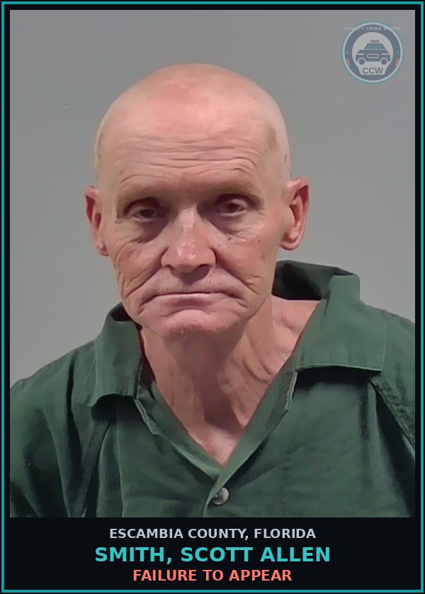 Booking mugshot of SMITH, SCOTT ALLEN in Escambia County