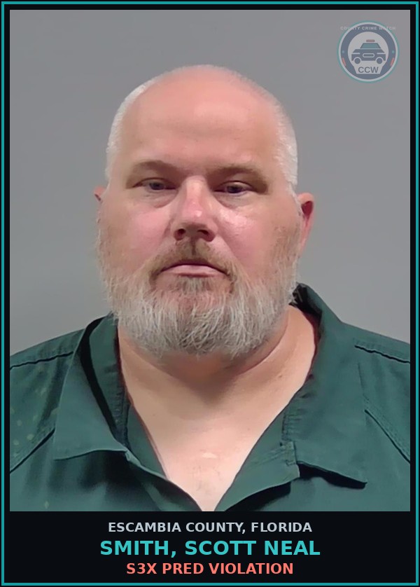 Booking mugshot of SMITH, SCOTT NEAL in Escambia County