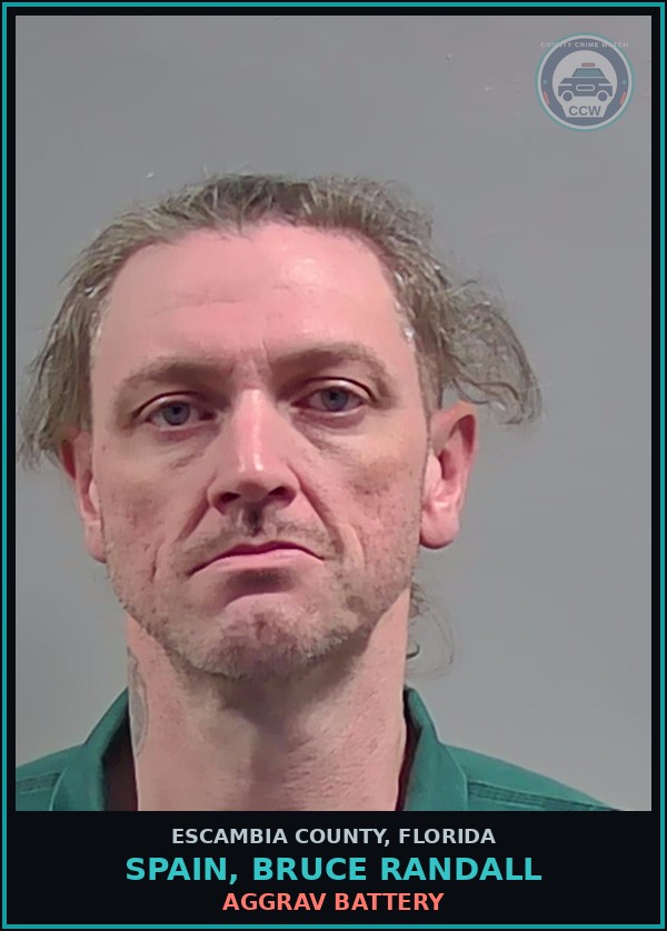 Booking mugshot of SPAIN, BRUCE RANDALL in Escambia County