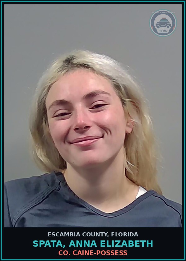 Booking mugshot of SPATA, ANNA ELIZABETH in Escambia County