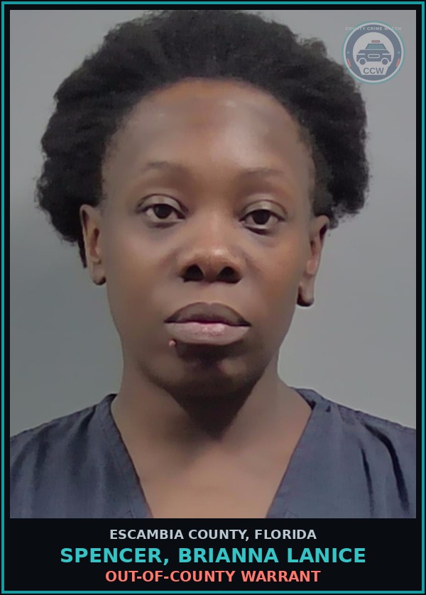 Booking mugshot of SPENCER, BRIANNA LANICE in Escambia County