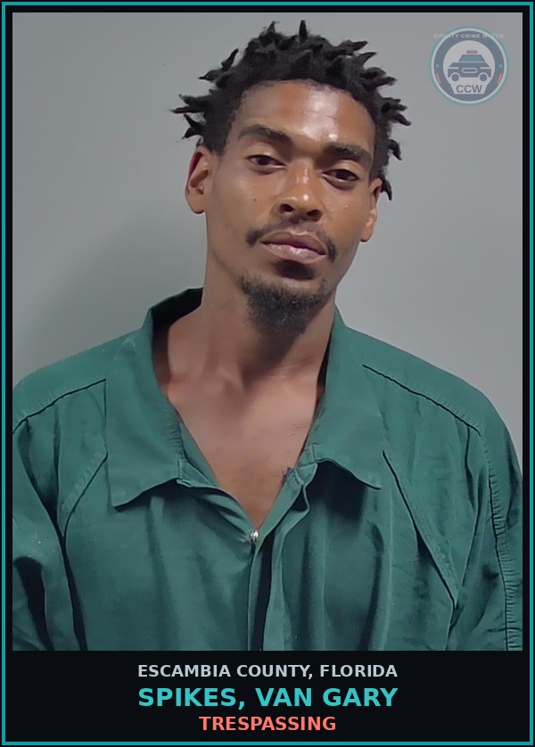 Booking mugshot of SPIKES, VAN GARY in Escambia County