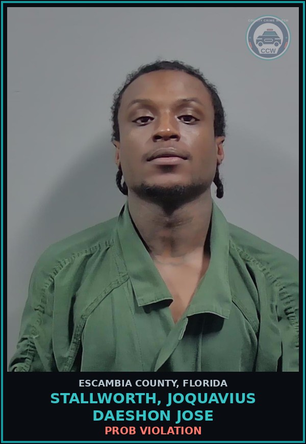 Booking mugshot of STALLWORTH, JOQUAVIUS DAESHON JOSE in Escambia County