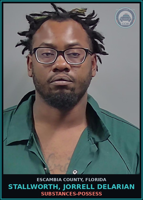 Booking mugshot of STALLWORTH, JORRELL DELARIAN in Escambia County