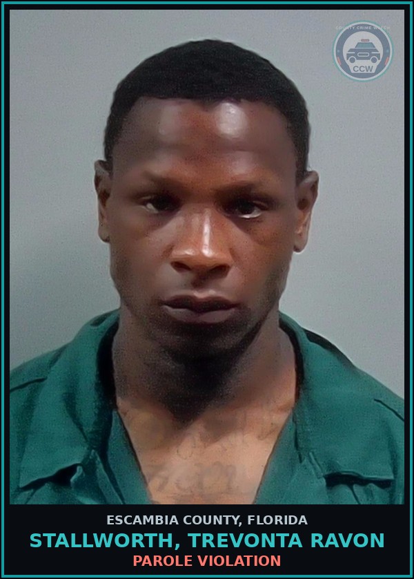 Booking mugshot of STALLWORTH, TREVONTA RAVON in Escambia County