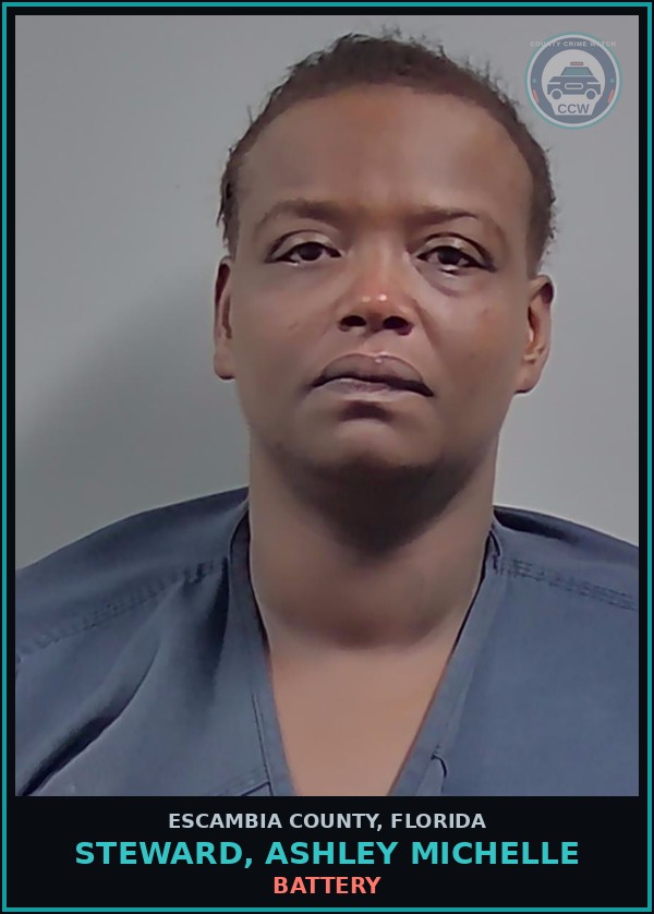 Booking mugshot of STEWARD, ASHLEY MICHELLE in Escambia County