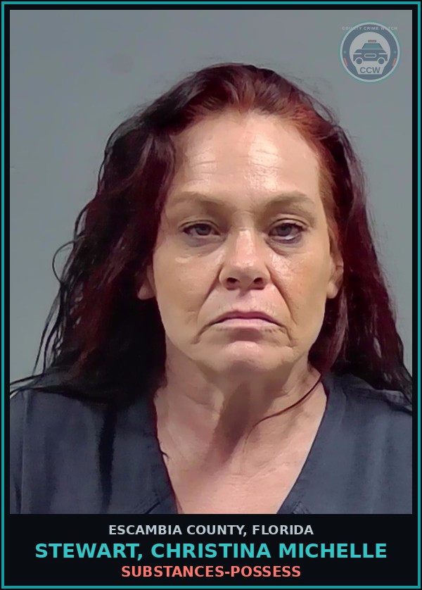 Booking mugshot of STEWART, CHRISTINA MICHELLE in Escambia County