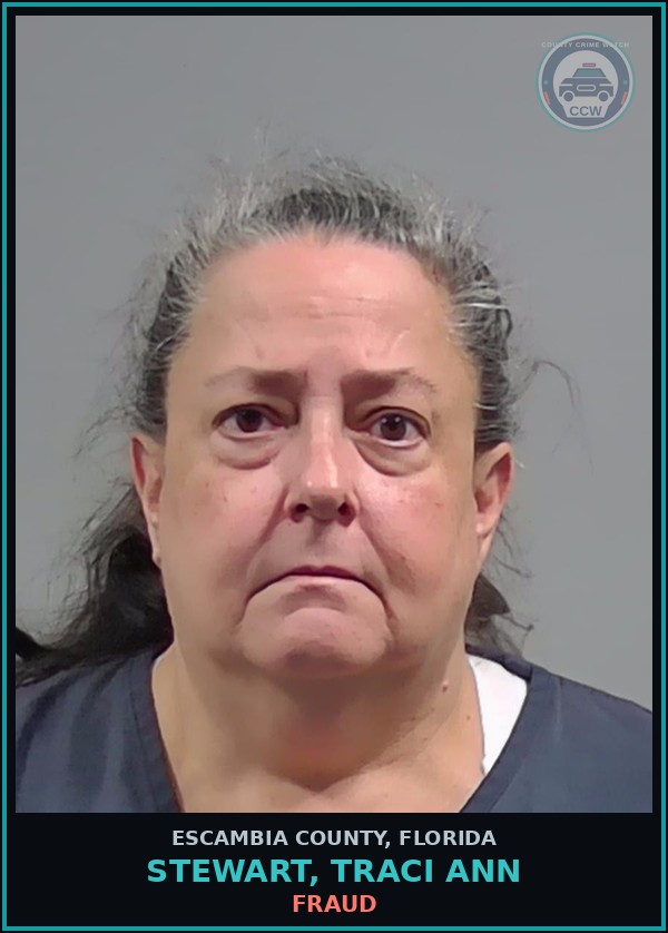 Booking mugshot of STEWART, TRACI ANN in Escambia County