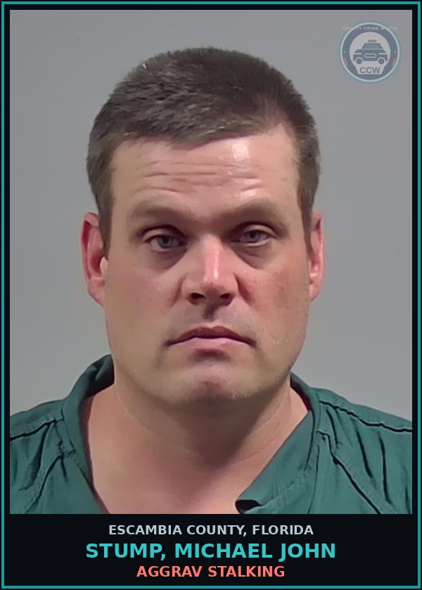 Booking mugshot of STUMP, MICHAEL JOHN in Escambia County