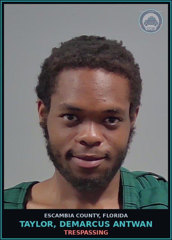 Booking mugshot of TAYLOR, DEMARCUS ANTWAN in Escambia County