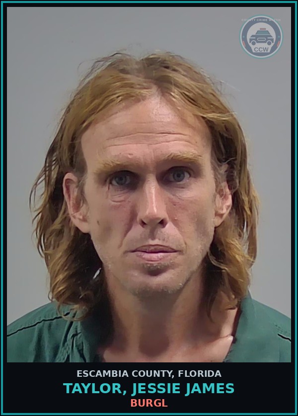 Booking mugshot of TAYLOR, JESSIE JAMES in Escambia County