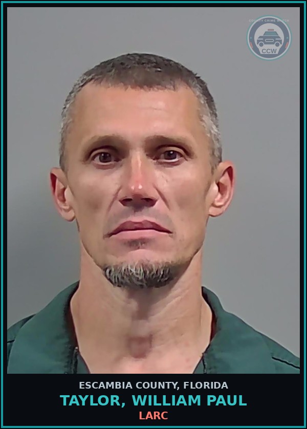 Booking mugshot of TAYLOR, WILLIAM PAUL in Escambia County