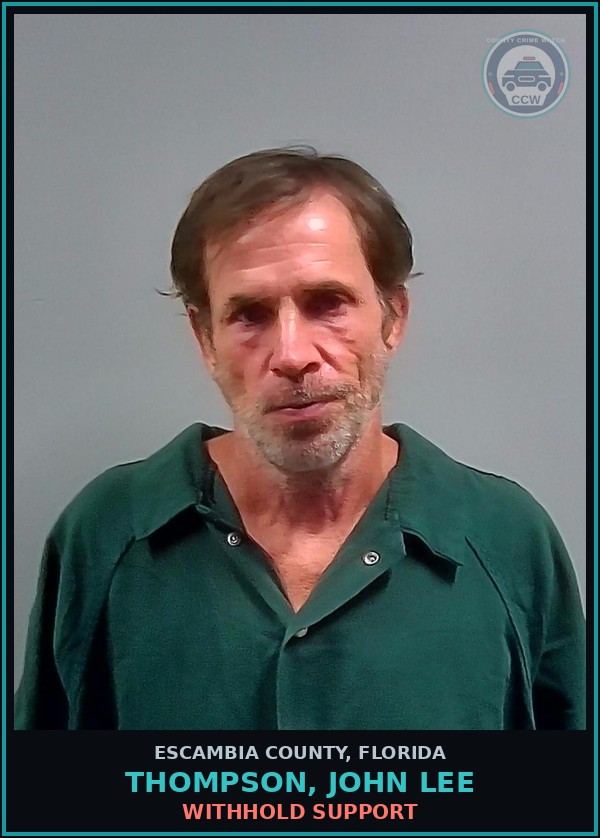 Booking mugshot of THOMPSON, JOHN LEE in Escambia County