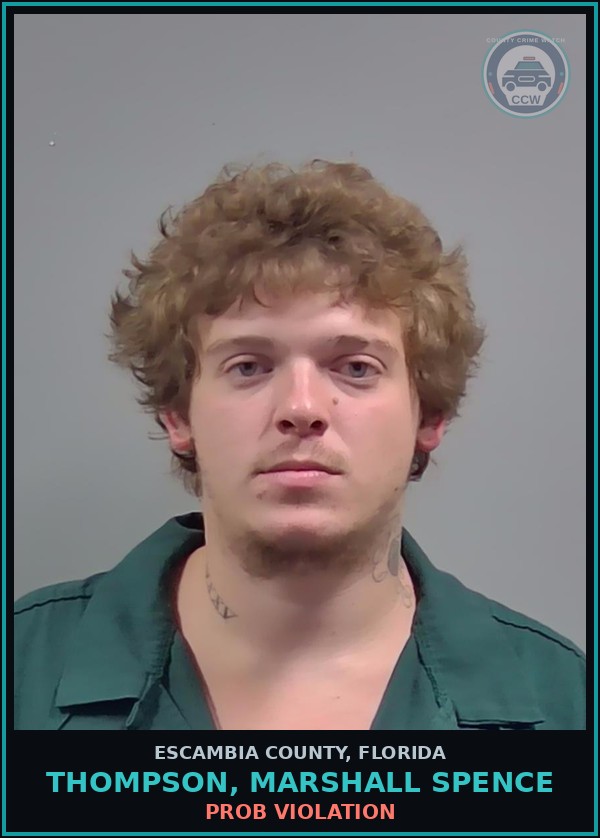 Booking mugshot of THOMPSON, MARSHALL SPENCE in Escambia County