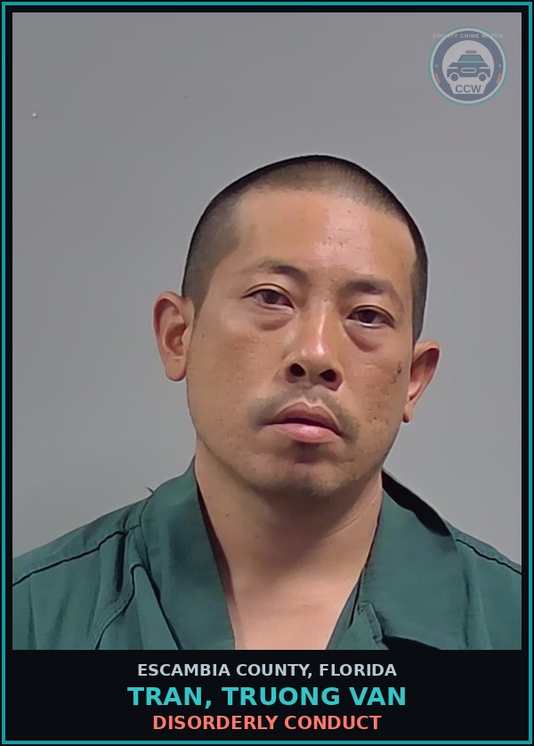 Booking mugshot of TRAN, TRUONG VAN in Escambia County