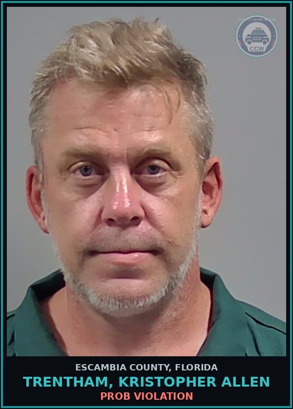 Booking mugshot of TRENTHAM, KRISTOPHER ALLEN in Escambia County