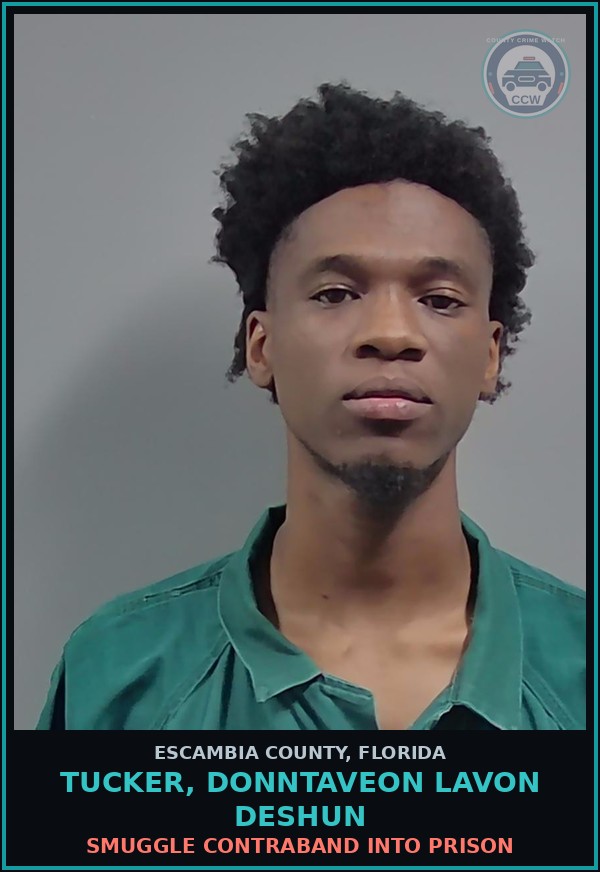 Booking mugshot of TUCKER, DONNTAVEON LAVON DESHUN in Escambia County