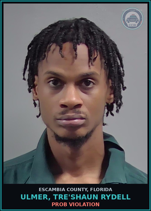 Booking mugshot of ULMER, TRE'SHAUN RYDELL in Escambia County