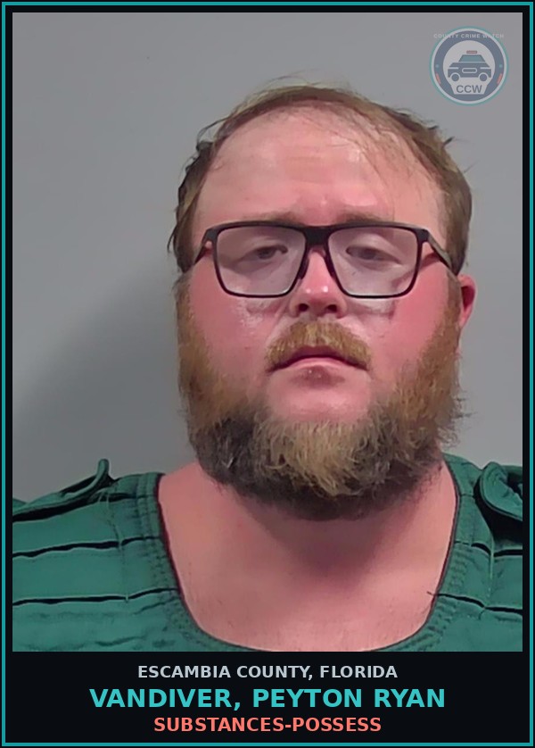 Booking mugshot of VANDIVER, PEYTON RYAN in Escambia County