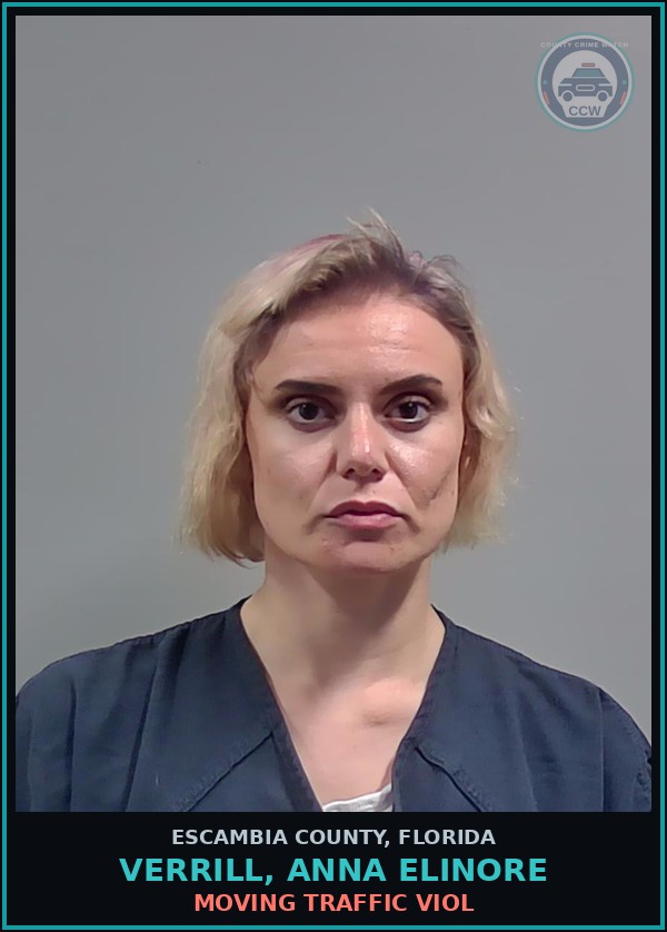 Booking mugshot of VERRILL, ANNA ELINORE in Escambia County