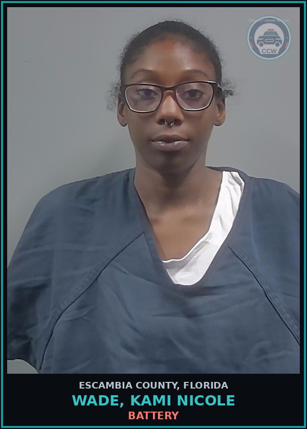 Booking mugshot of WADE, KAMI NICOLE in Escambia County