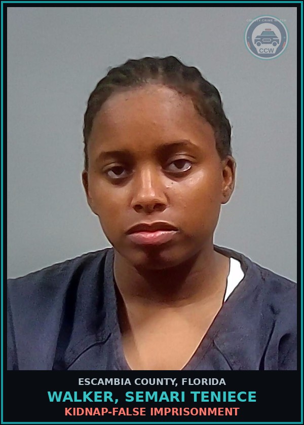 Booking mugshot of WALKER, SEMARI TENIECE in Escambia County