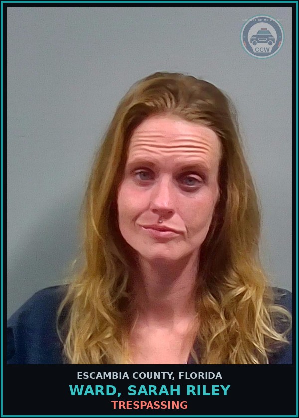 Booking mugshot of WARD, SARAH RILEY in Escambia County