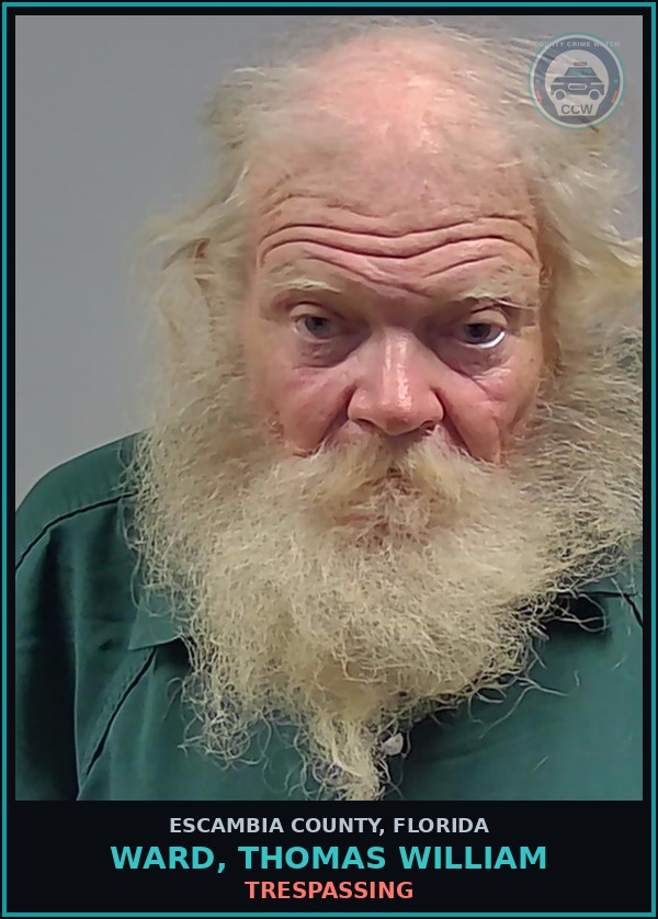 Booking mugshot of WARD, THOMAS WILLIAM in Escambia County