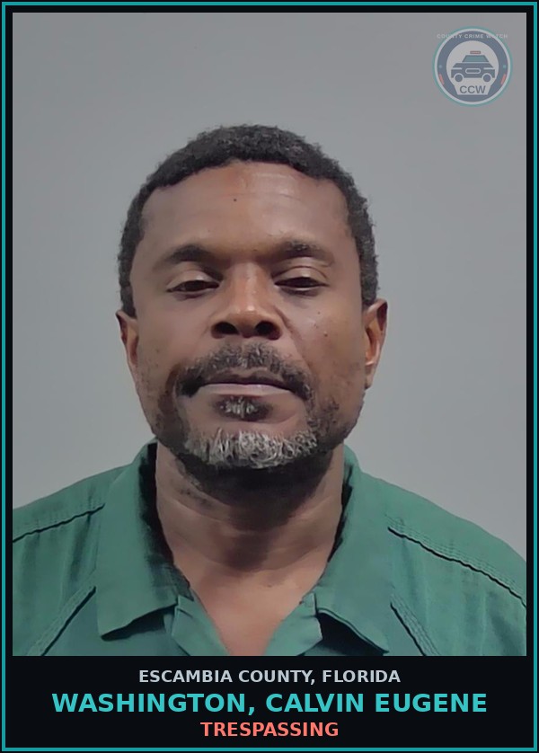 Booking mugshot of WASHINGTON, CALVIN EUGENE in Escambia County