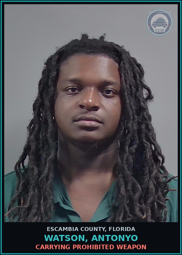 Booking mugshot of WATSON, ANTONYO in Escambia County