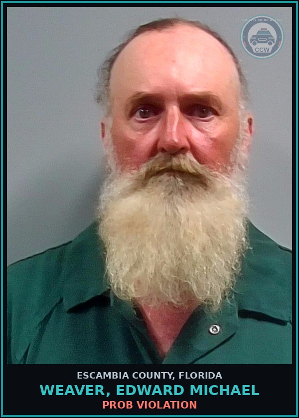 Booking mugshot of WEAVER, EDWARD MICHAEL in Escambia County