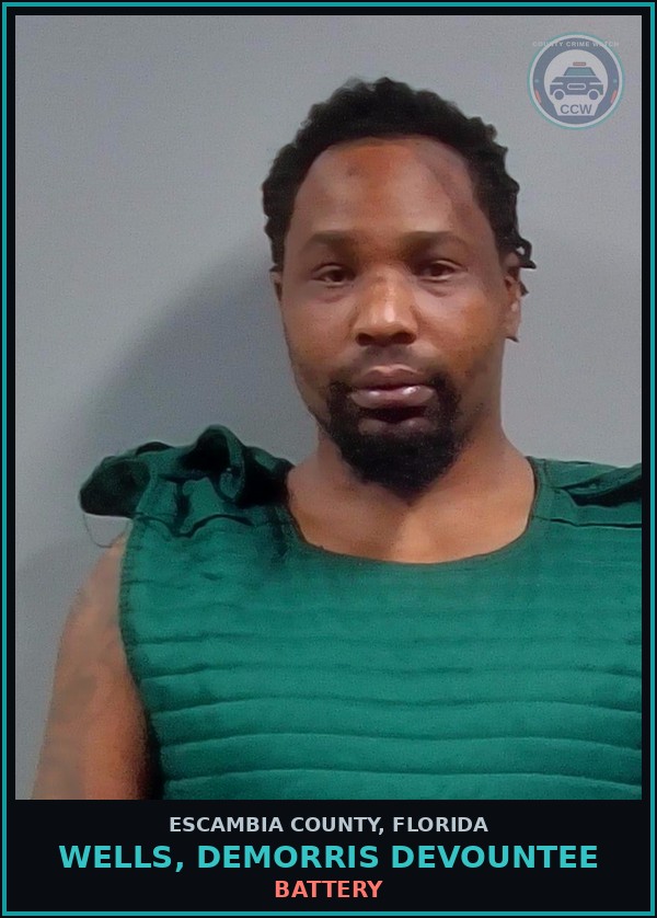 Booking mugshot of WELLS, DEMORRIS DEVOUNTEE in Escambia County