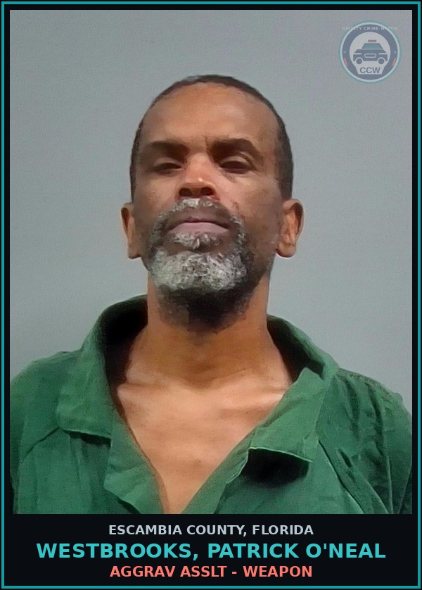 Booking mugshot of WESTBROOKS, PATRICK O'NEAL in Escambia County