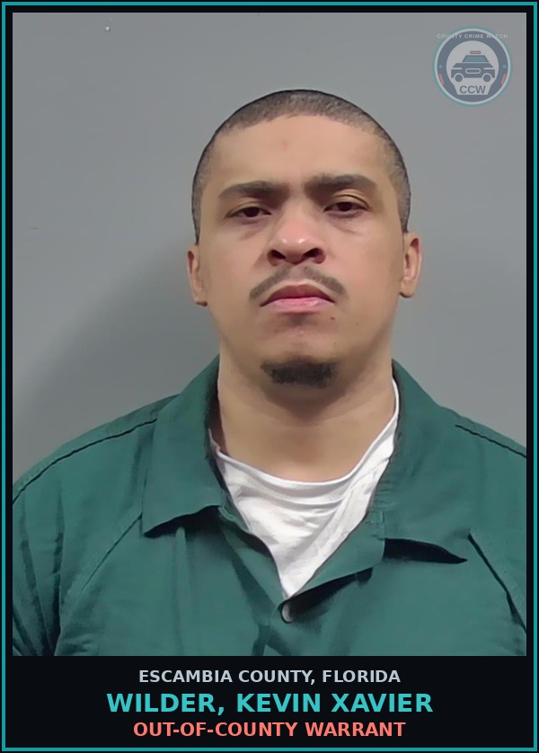 Booking mugshot of WILDER, KEVIN XAVIER in Escambia County