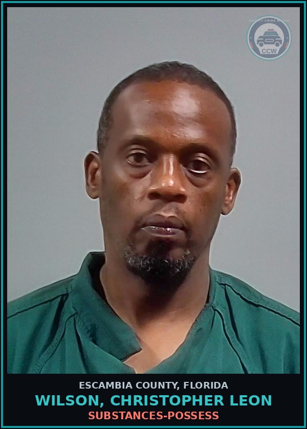Booking mugshot of WILSON, CHRISTOPHER LEON in Escambia County
