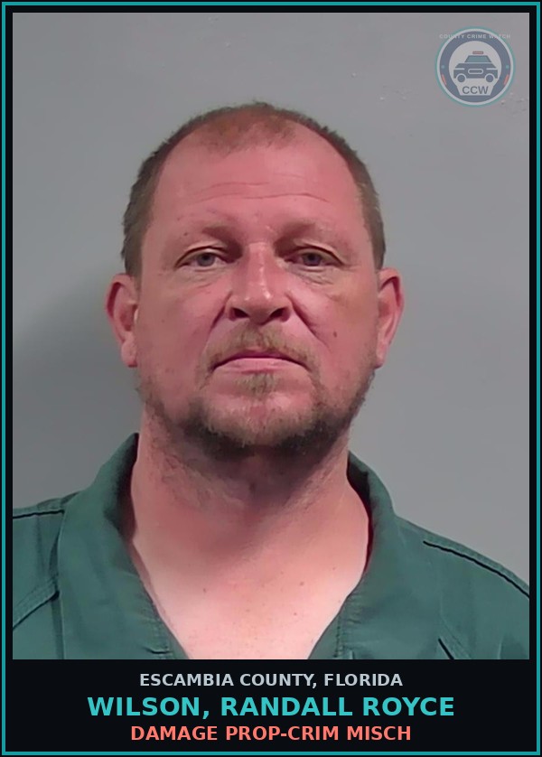 Booking mugshot of WILSON, RANDALL ROYCE in Escambia County